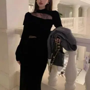 롱 원피스 롱 벨로아 원피스 벨로아 도킹 원피스