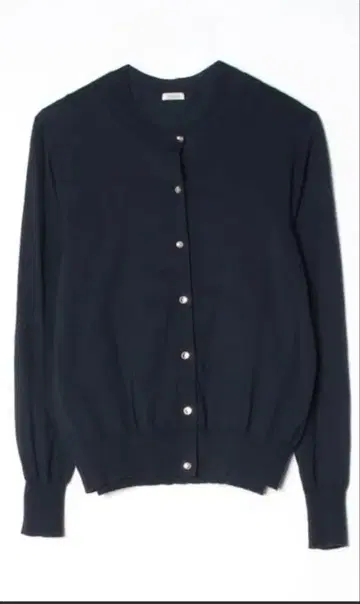 IENA 네이비 앙상블 니트 가디건과 슬리브리스