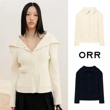 ORR 세일러 코튼 가디건 크림