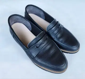 artemis DIANA 통굽 로퍼 주름 가죽 블랙 22.5cm