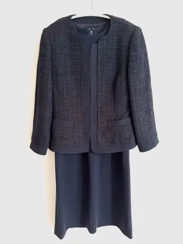 miss ashida 네이비 트위드 자켓 원피스 세트