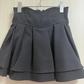 미셸 마카롱 슬림 레그 스커트 (이너 포함) 블랙 s