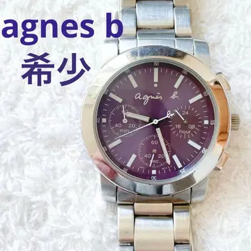 레어 퍼플 배터리 교환 완료 agnes b 에네스베 크로노그래프 손목시계
