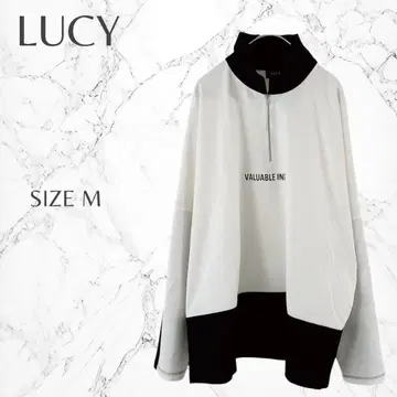 루시 위고 하프 지퍼 스트릿 러프 긴팔 풀오버 M 고품질