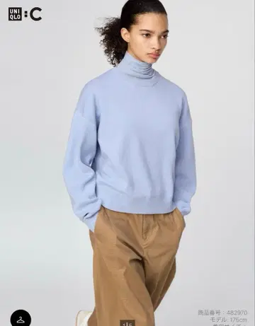UNIQLO C 스무스 코튼 크루넥 스웨터 61 BLUE