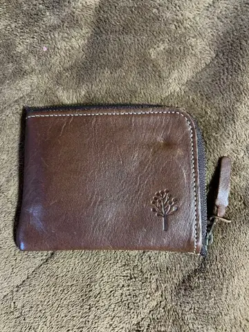 칸미 L자 지퍼 컴팩트 가죽