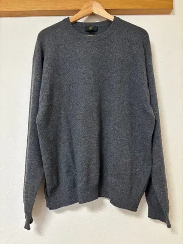 CLUB ROOM 100% 캐시미어 니트 스웨터 L 그레이