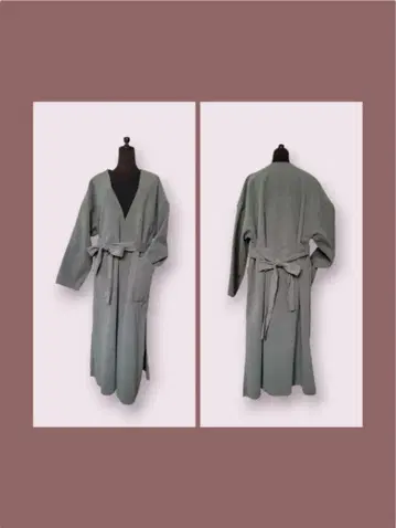 그린 롱 코트 벨트 포함