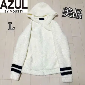 완판템 AZUL by MOUSSY 보아 자켓 플리스 두툼한 팔 로고 L