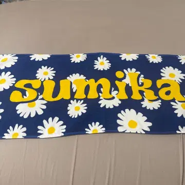 sumika 타월 파랑 스카이블루 꽃무늬 플라워 타월