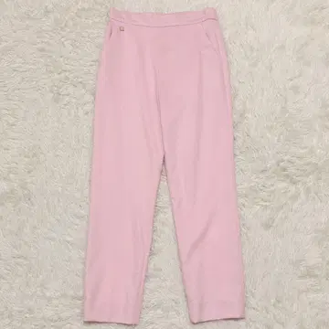 새상품급 레오나르 로고 금장 장식 캐주얼 팬츠 옅은 핑크