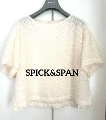 새상품 스픽 앤 스팬 아이보리 페더 블라우스 세탁 OK
