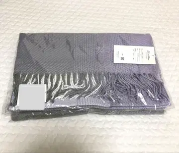 새상품 르레브바니레 오리지널 로고 그라데이션 체크 머플러 라벤더