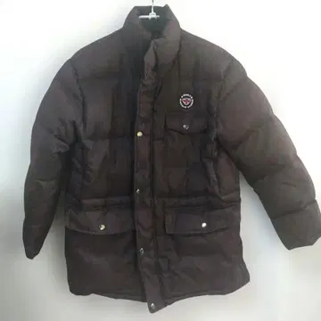 새상품급 PAGERO 다운 자켓 M 다크 브라운