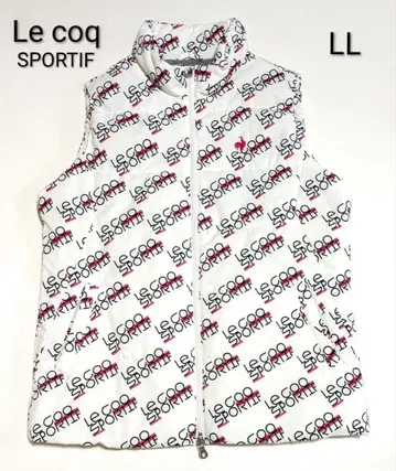 르꼬끄 스포르티브 골프 여성용 베스트 올 로고 무늬 화이트 LL