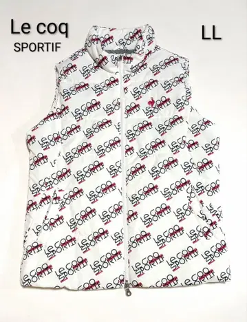 르꼬끄 스포르티브 골프 여성용 베스트 올 로고 무늬 화이트 LL