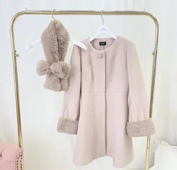 비쥬 코트 리본 티펫 포함 evelyn 2022 핑크 PI