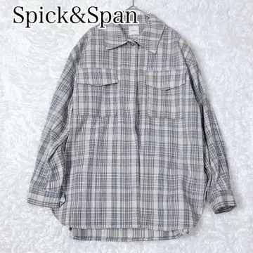 [컨디션 최상] Spick&Span 체크 CPO 셔츠 일본제 겉옷