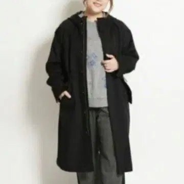 [택 포함 새상품] 슈퍼하카 피유 멜톤 밀리터리 후드 코트 블랙 XL