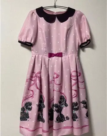 에밀리 템플큐트 푸들 패턴 원피스