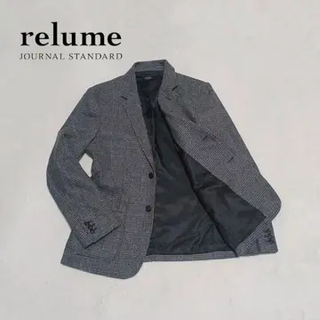 저널 스탠다드 리룸 글렌체크 라무 울 자켓 L