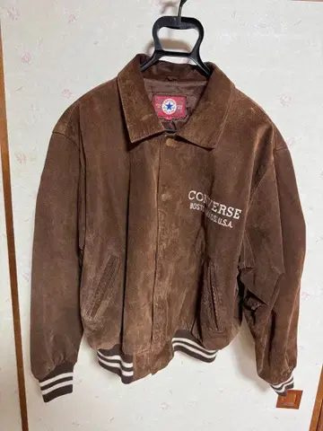 CONVERSE 스웨이드 바시티 자켓 브라운 주말 한정 판매