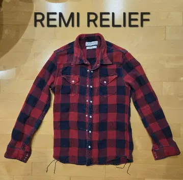 REMI RELIEF 레이온 체크 플란넬 셔츠 M