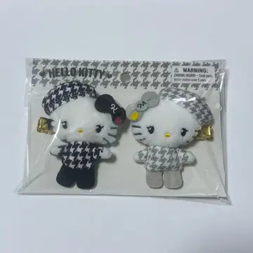 산리오 헤어 클립 세트 모노크롬 걸리시 키티 미미