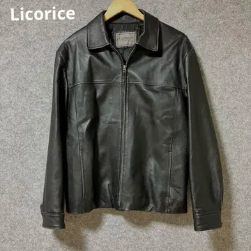 Licorice 블랙 라무 가죽 자켓