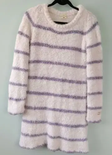 젤라토 피케 룸웨어 화이트 보라색 스트라이프 원피스