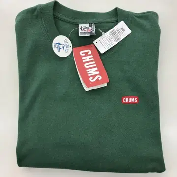 CHUMS 그린 T셔츠 펭귄 로고