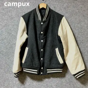campux 바시티 자켓 그레이/아이보리