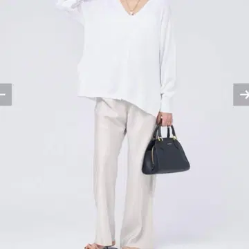 미사용 택 포함 IENA 이에나 피브릴 새틴 이지 팬츠 베이지