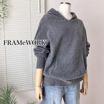 [ 2024AW ] FRAMeWORK 압축 울 후드 풀오버 니트