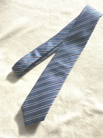 현행 택 BOSS 스트라이프 넥타이 네이비 이탈리아제 실크 새상품급