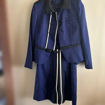 네이비 세레모니 수트 자켓 원피스