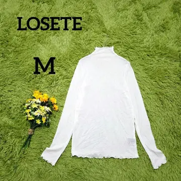 [ 로제트 ] 시어 터틀넥 M 화이트 메로우 비침 레이어드 한국 스타일