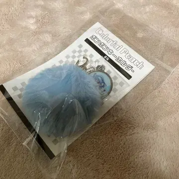 컬러풀 피치 폼폼 키링 루나