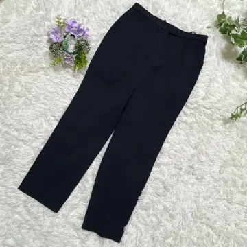 고급 실루엣 Leilian 네이비 미라인 팬츠 9호