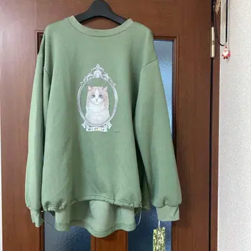 고양이 프린트 트레이닝복