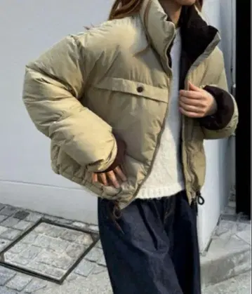 CANALJEAN Lakey Park 배색 퍼 숏 블루종