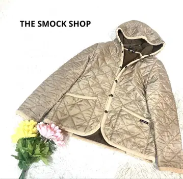 더 스모크샵 [ S ] 퀼팅 자켓 아우터 후드 보아 안감 포케