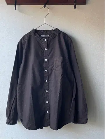 SUN VALLEY 옥스 스탠드 카라 셔츠 L