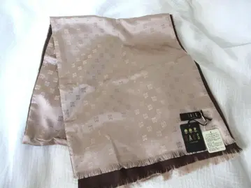 택 포함 미사용 새상품 DAKS 실크 스톨 라이트 브라운