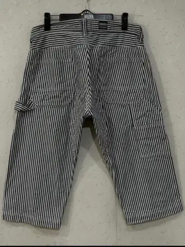 모모타로 데님 다이아 퀼트 히코리 하프 숏 페인터 데님