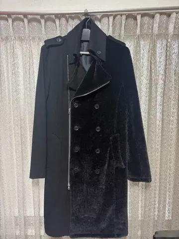 NOVESSEL 나폴레옹 라이더 트렌치코트 퍼 사용