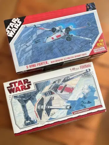 절판 레어 1/48 X-Wing Fighter & Snowspeeder