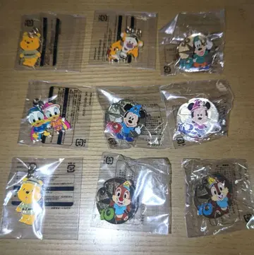 디즈니 핀 배지 키링 9개 세트