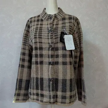 체크 무늬 니트 가디건 kn-08