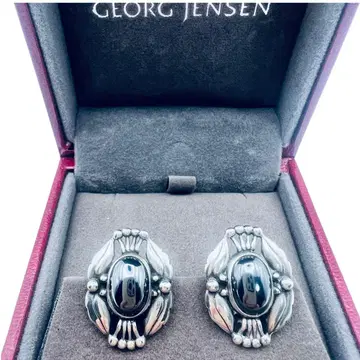 새상품급 조지 젠슨 2000 헤리티지 헤마타이트 실버 귀찌